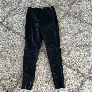Zara Black Faux Leather Pants